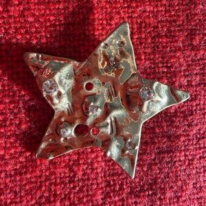 Star Brooch with Rhinestones